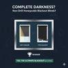 Is the non-drill honeycomb blackout blind the most effective option for complete darkness?