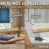 Roman Blinds vs Roller Blinds: A Style and Function Comparison