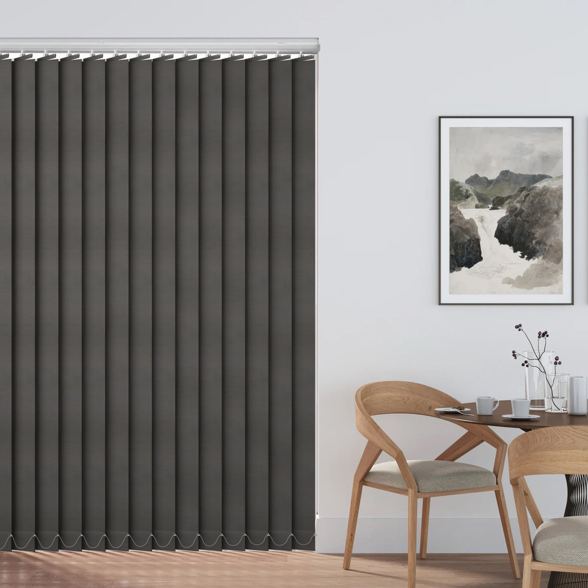 Plaza Graphite - PVC Blackout Vertical Blind