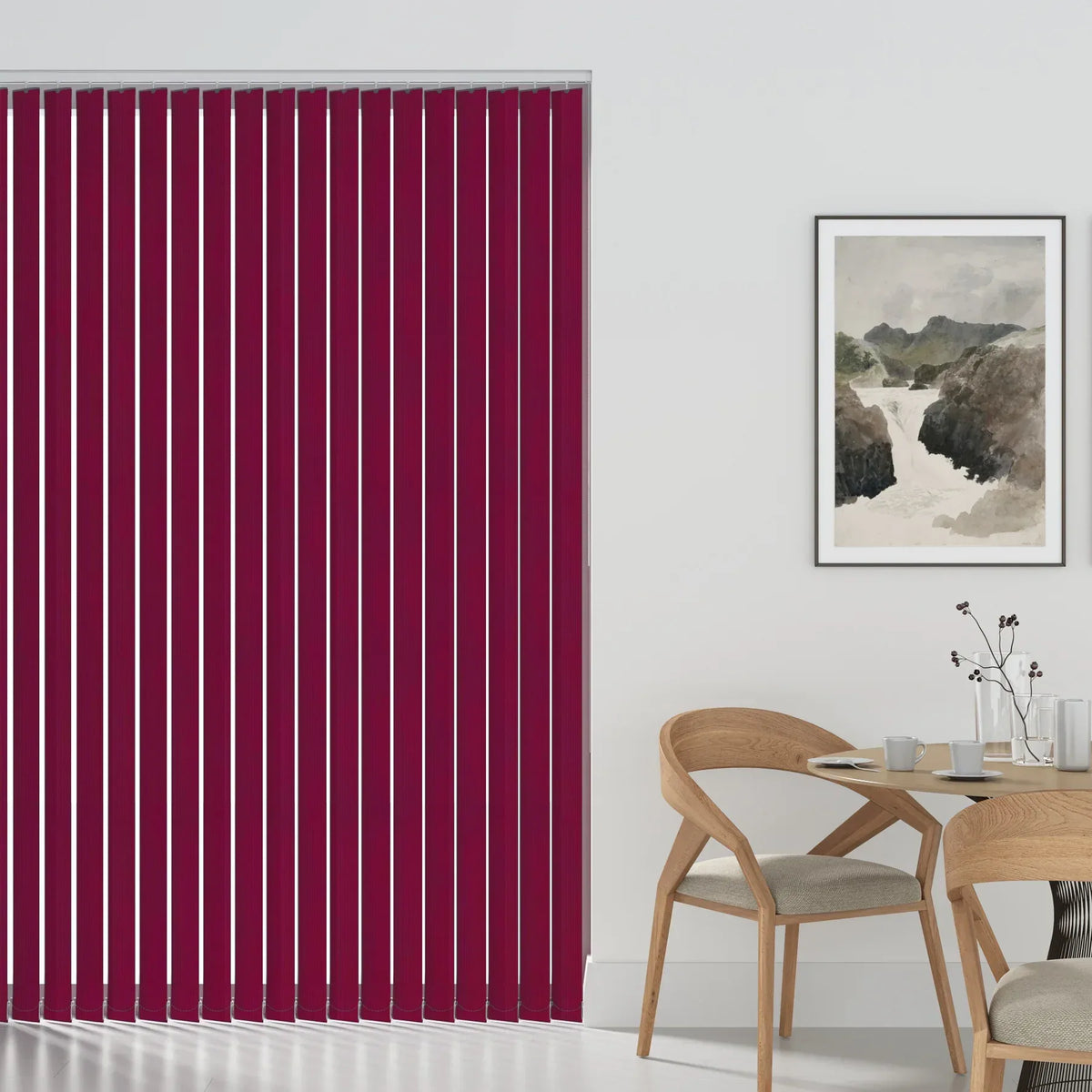 Aqualush Red Vertical Blind