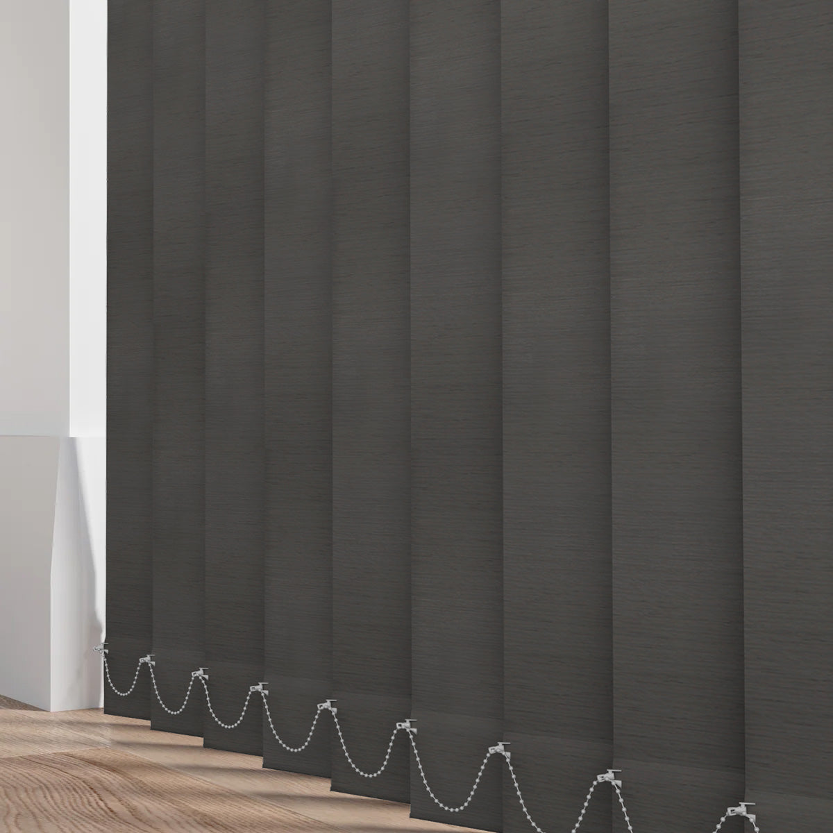 Plaza Graphite - PVC Blackout Vertical Blind