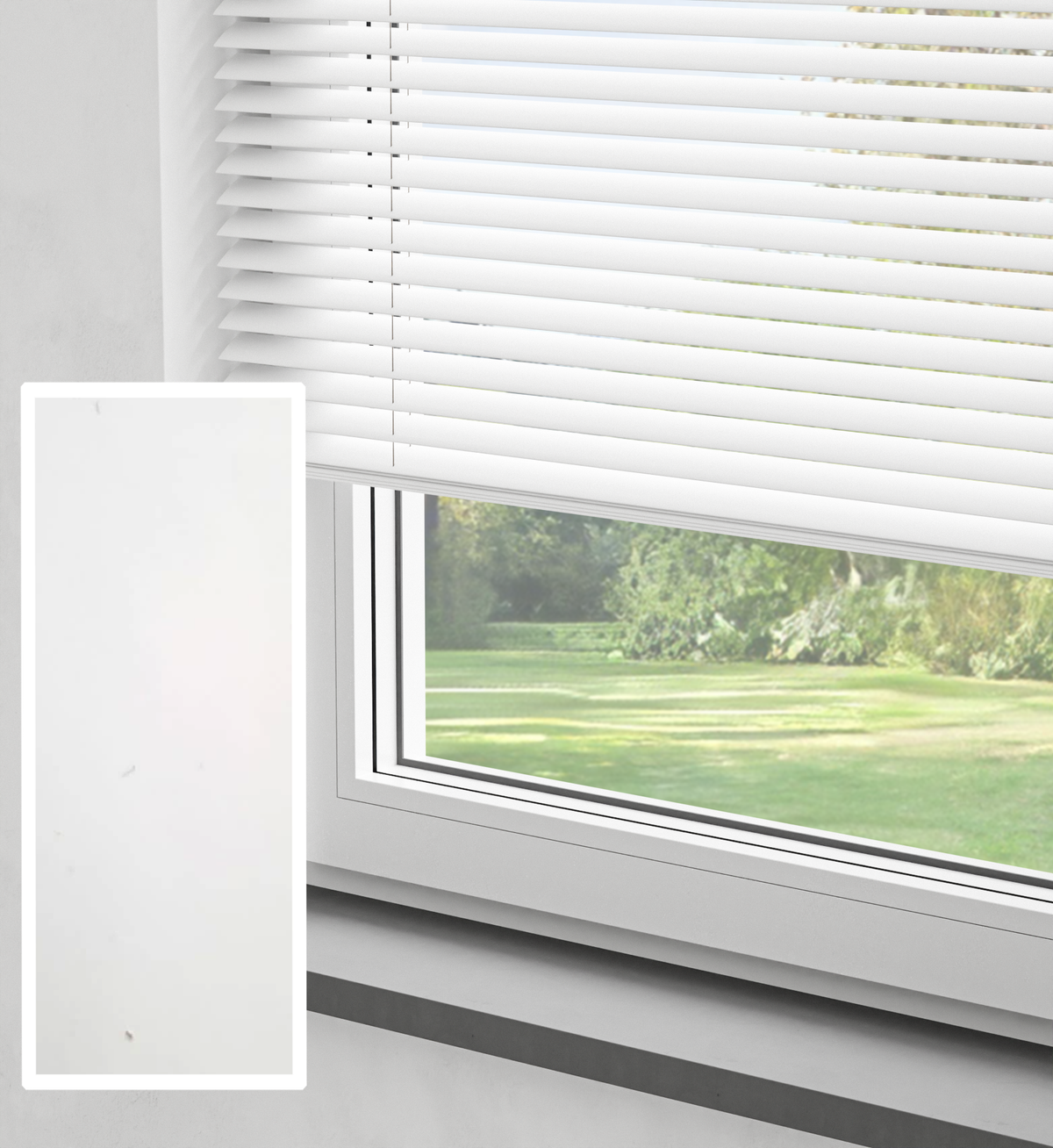Aquawood White Smooth Wooden Blind