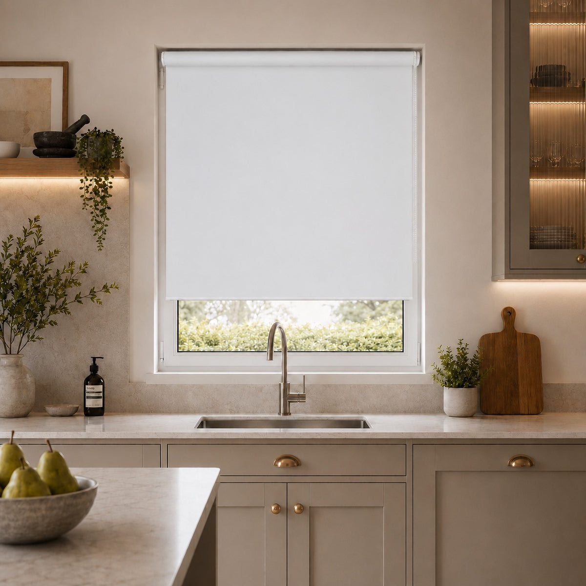 Corsica White Roller Blind