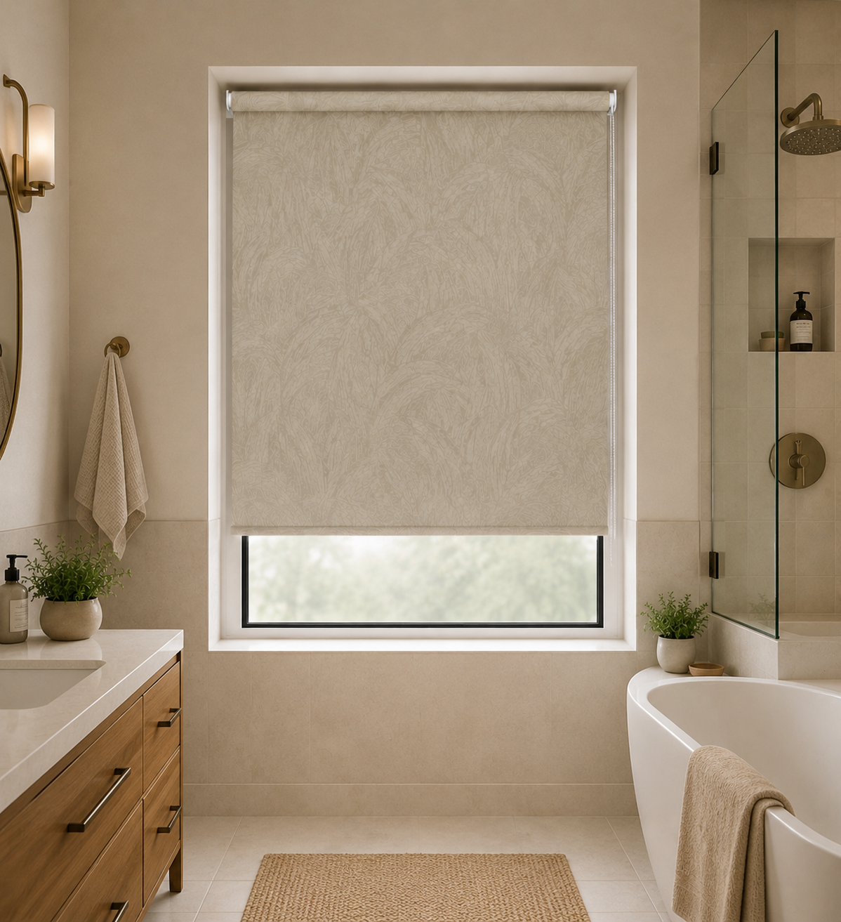 Havana PVC Cream Roller Blind