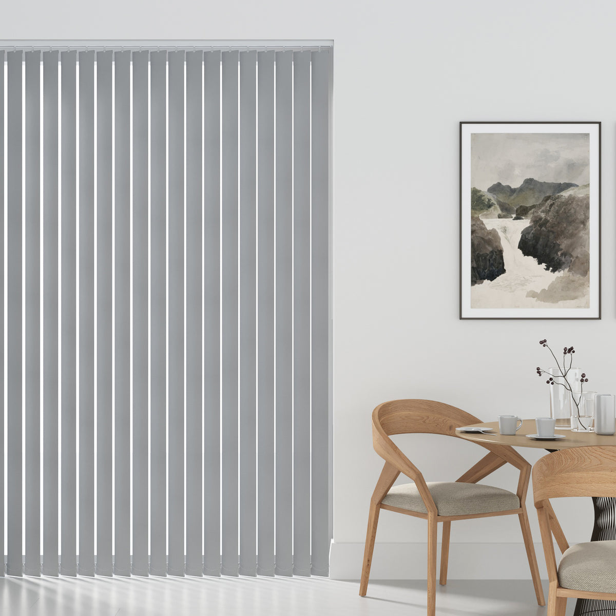 Aqualush Grey Vertical Blind