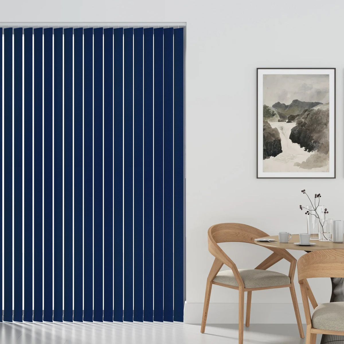 Aqualush Navy Blue Vertical Blind