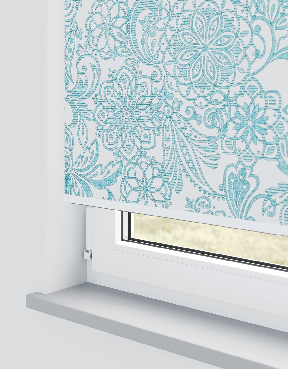 Anastasia Blackout Peacock Roller Blind