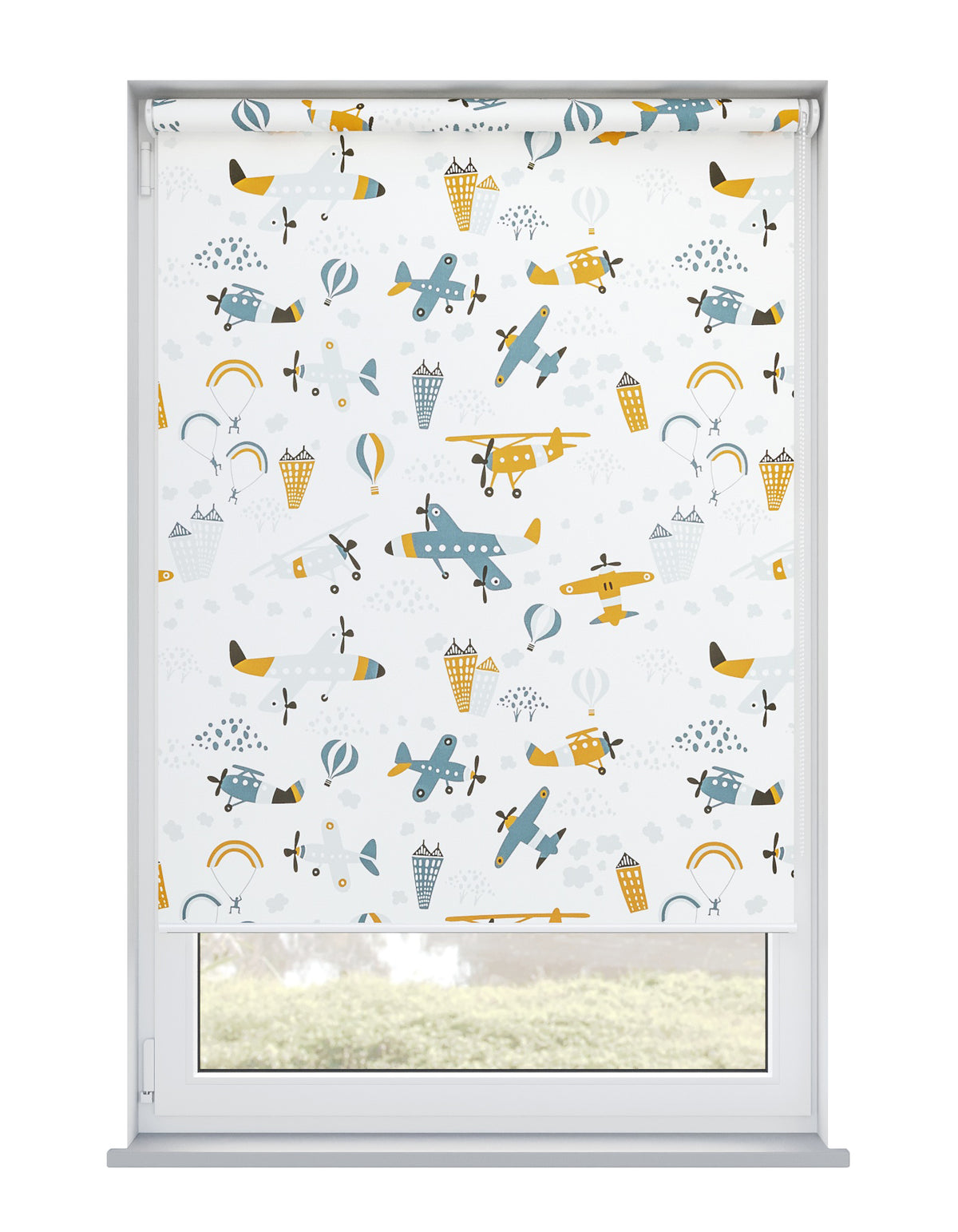 Flying High Charcoal Roller Blind