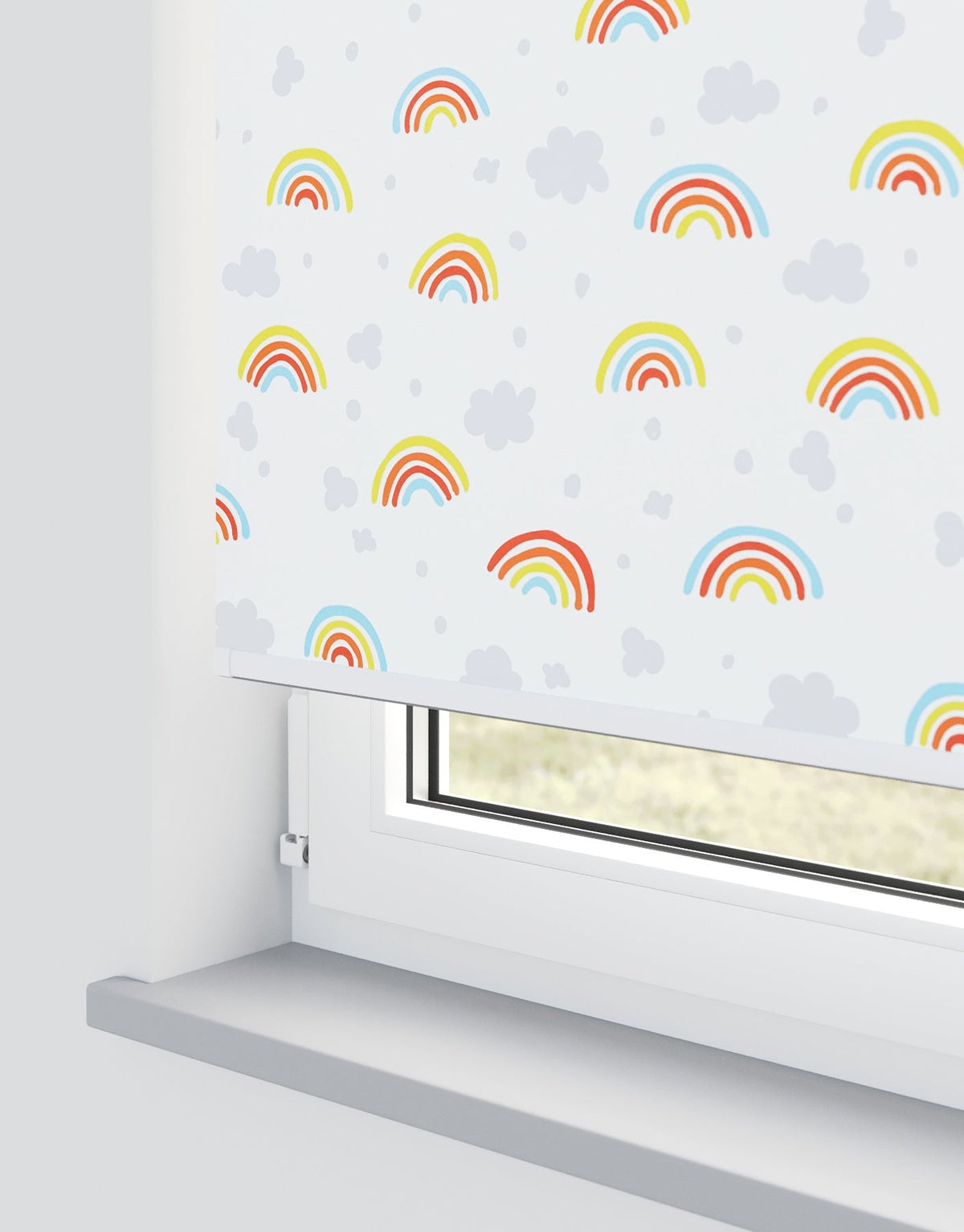 Happy Rainbows Multi Electrical Roller Blind