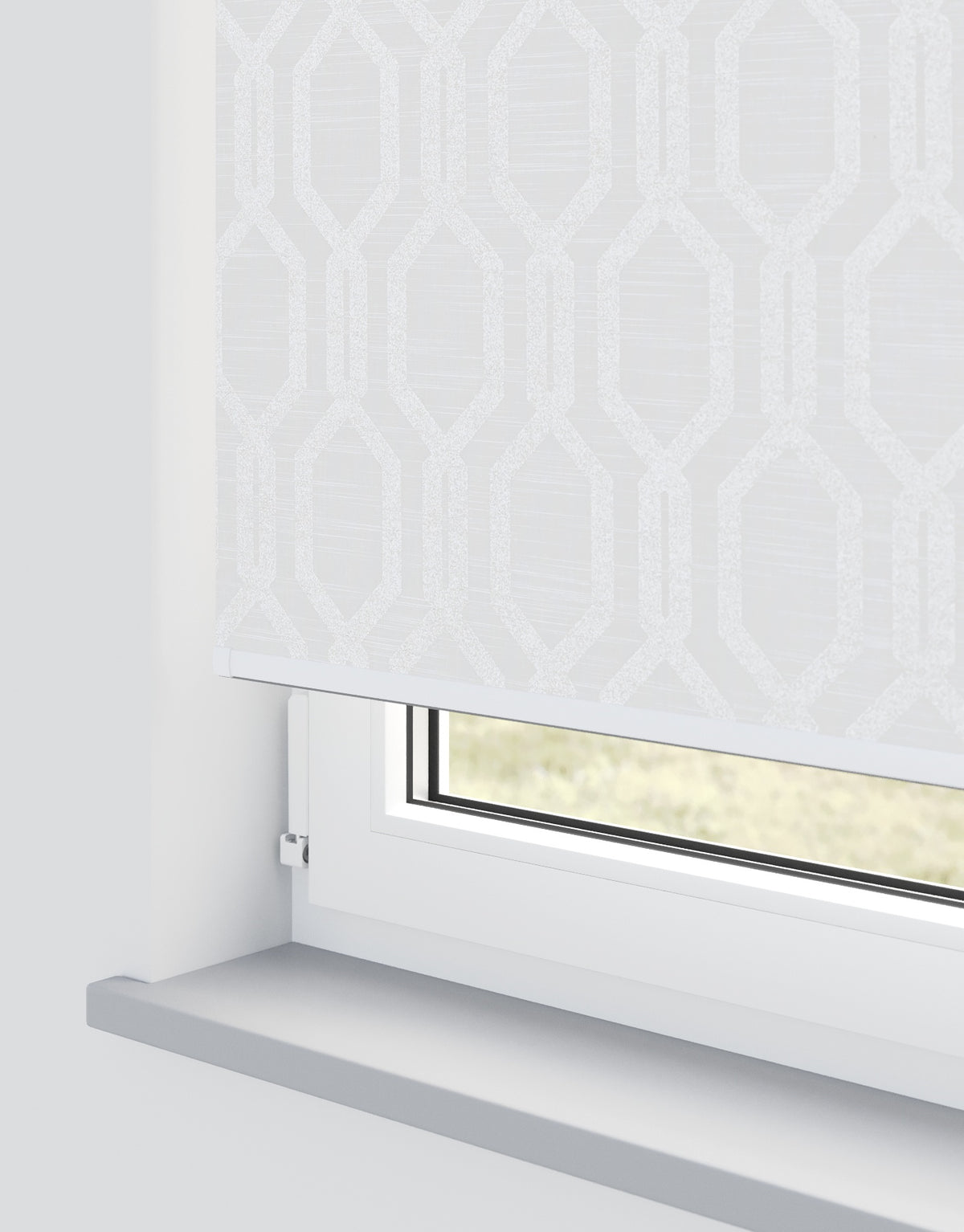 Hudson White Roller Blind