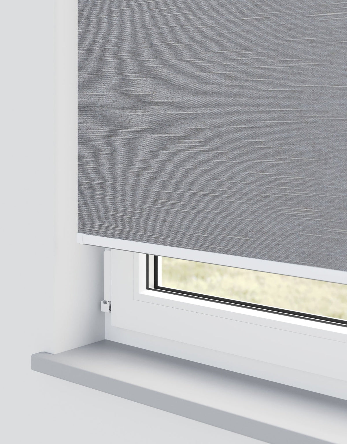 Linenweave Blackout Charcoal Electrical Roller Blind