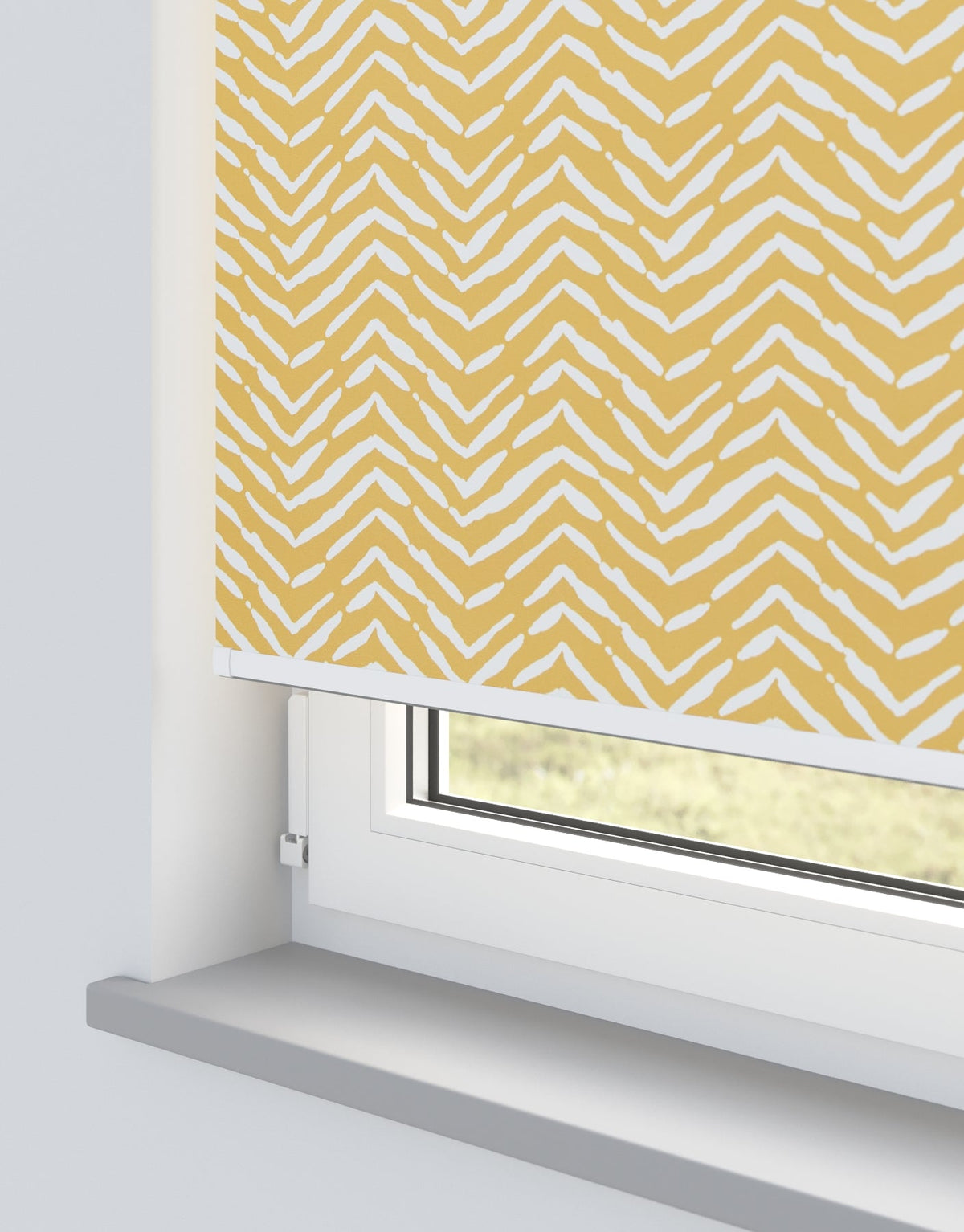 Makira Mustard Electrical Roller Blind