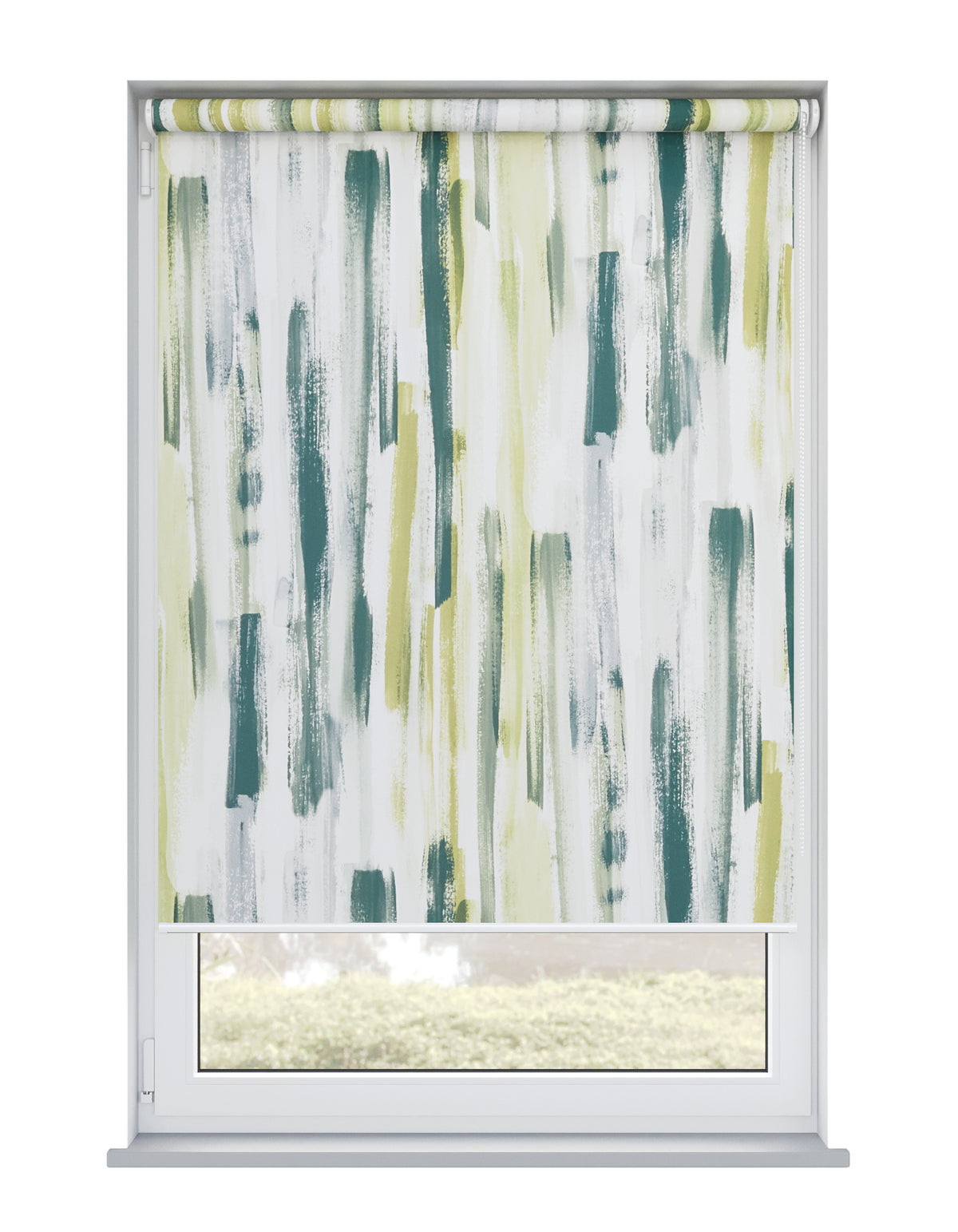 Marcia Blackout Green Roller Blind