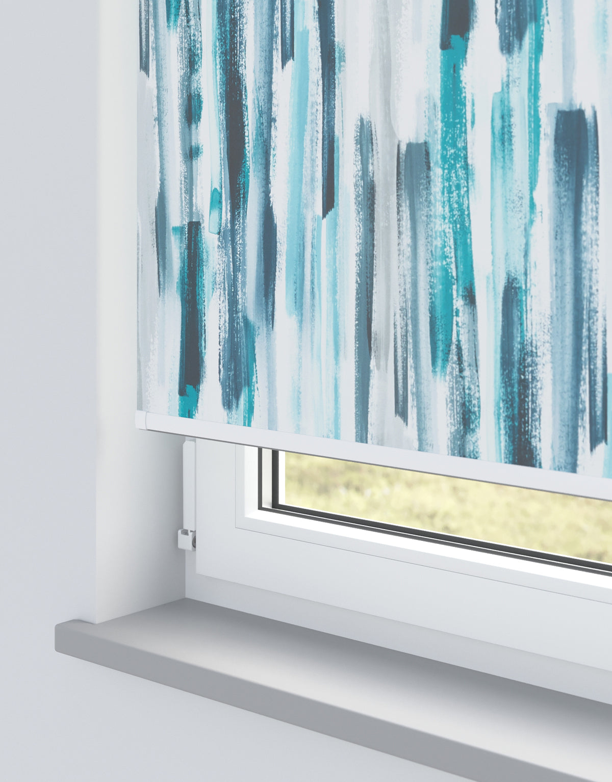 Marcia Blackout Teal Roller Blind