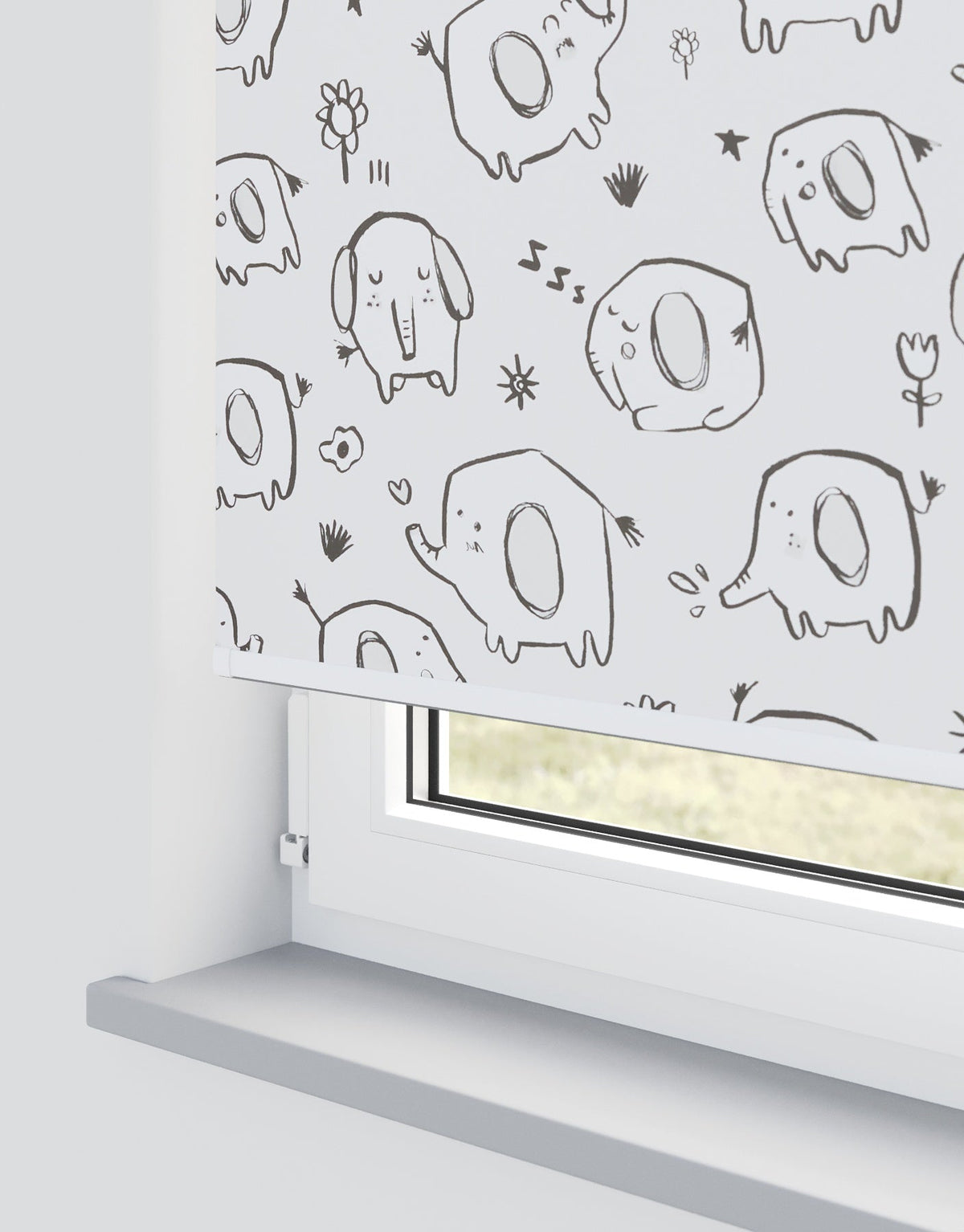 Nellie Grey Electrical Roller Blind