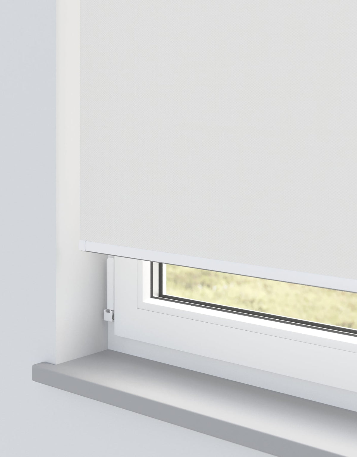 Panama Pro 1 White Linen Electrical Roller Blind