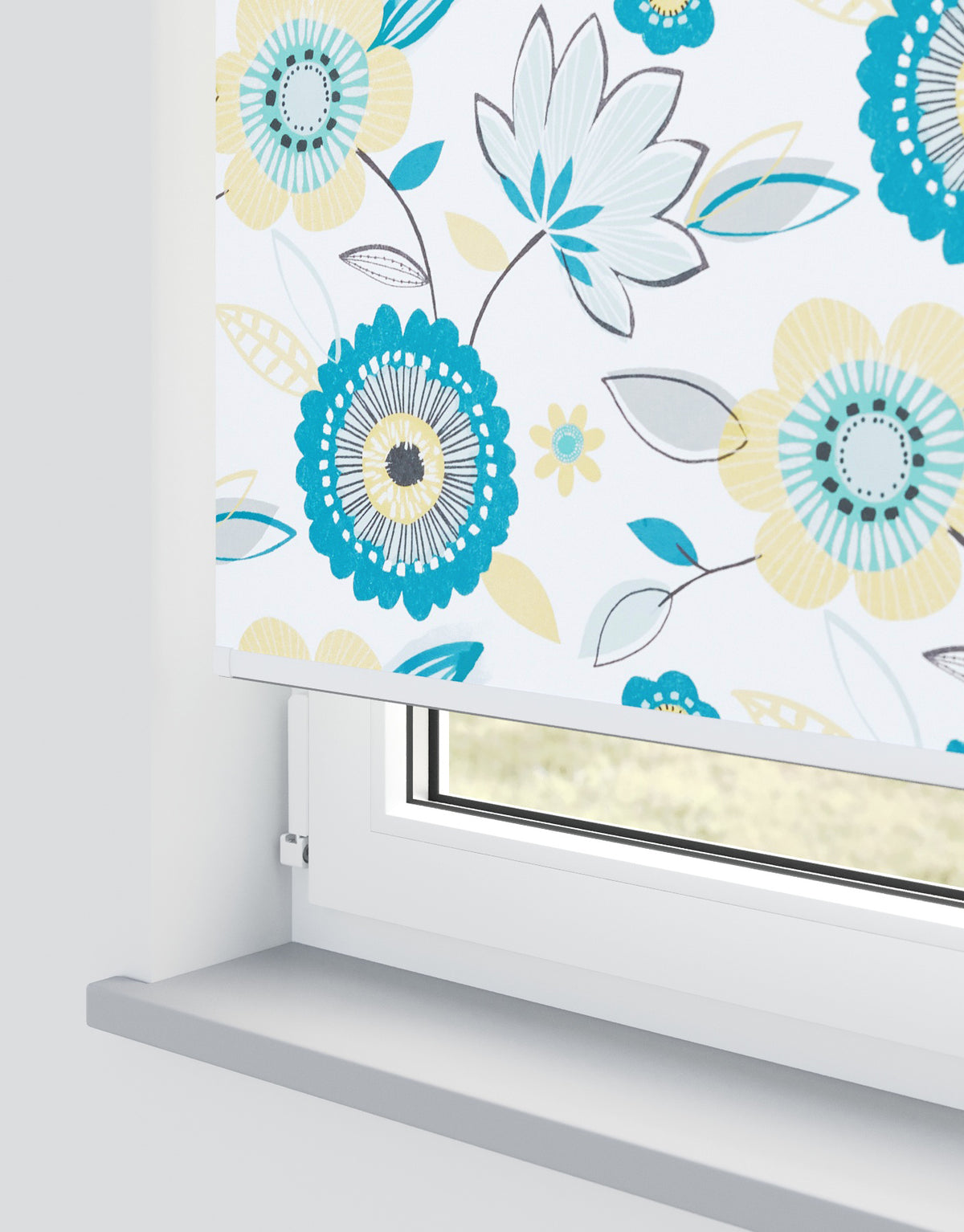 Valentina Blackout Teal Roller Blind