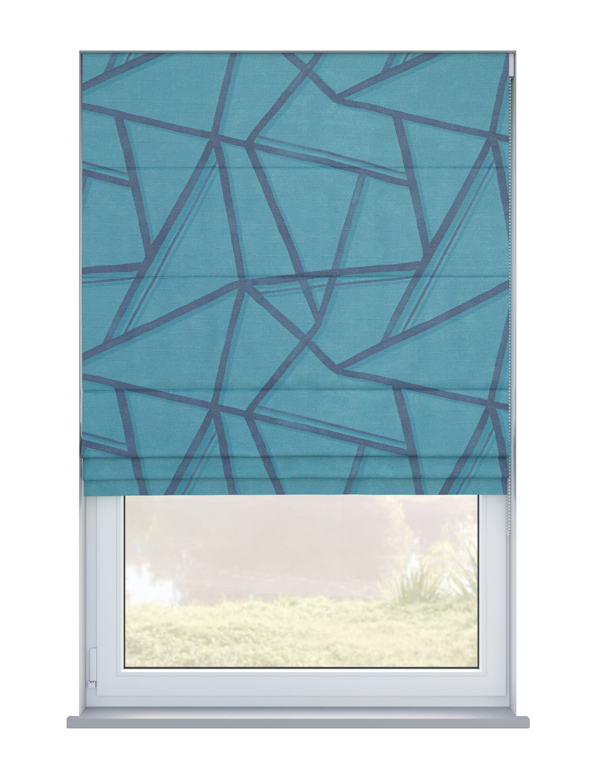 Arena Persepective Teal Roman Blind
