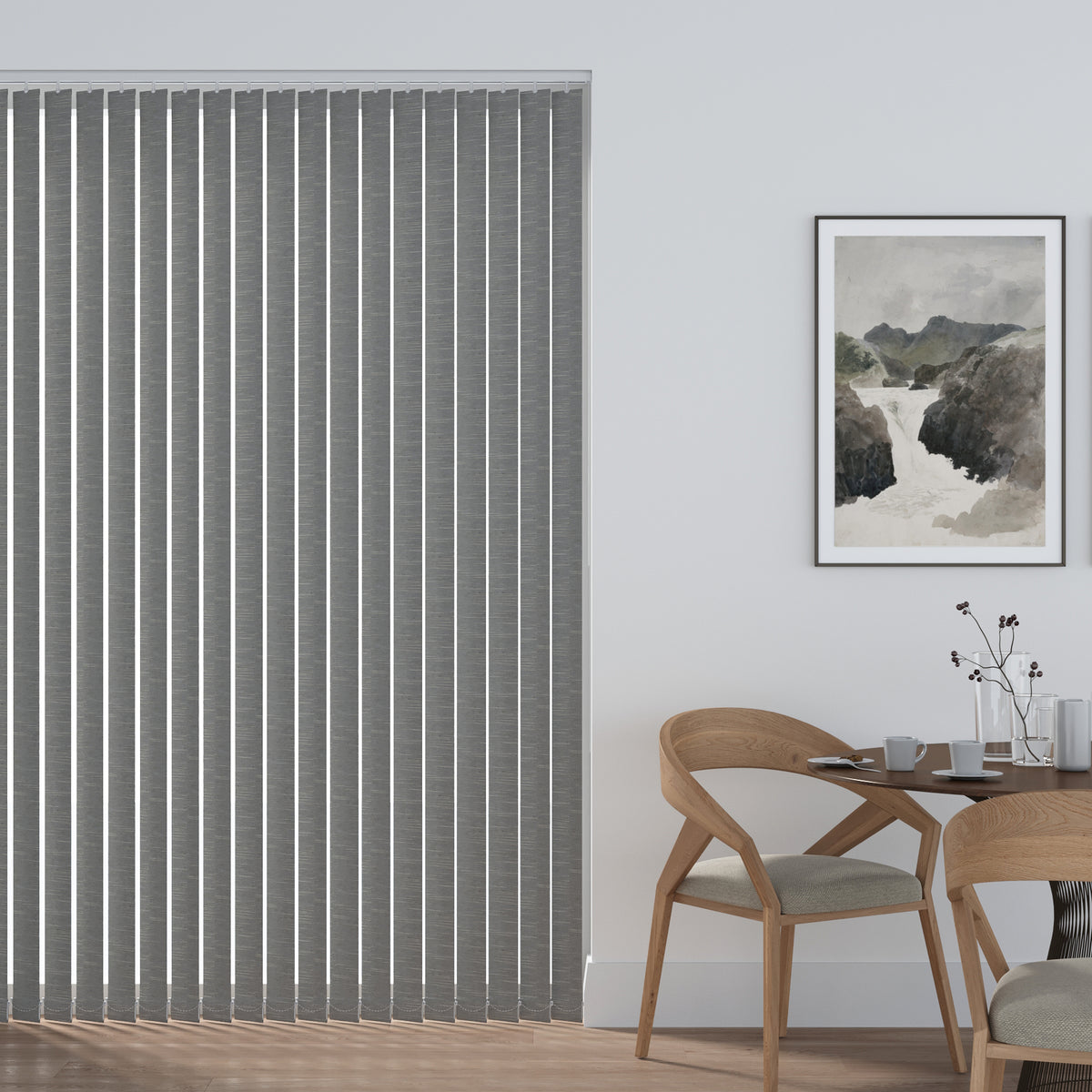 Linenweave Charcoal Vertical Blind