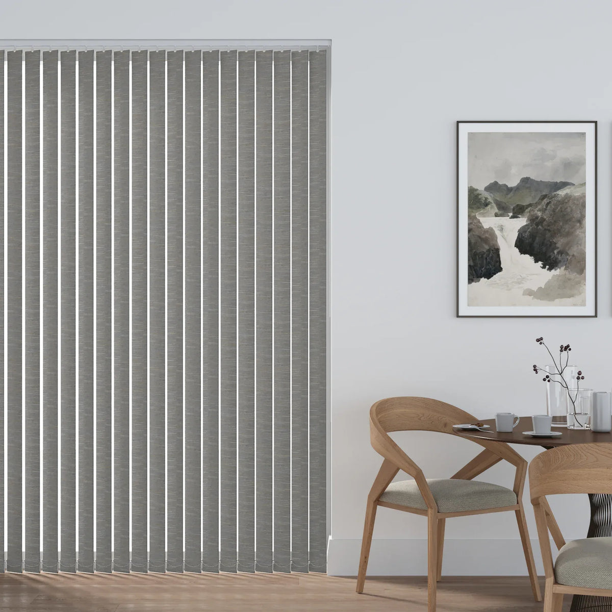 Linenweave Charcoal Vertical Replacement Blind Slat