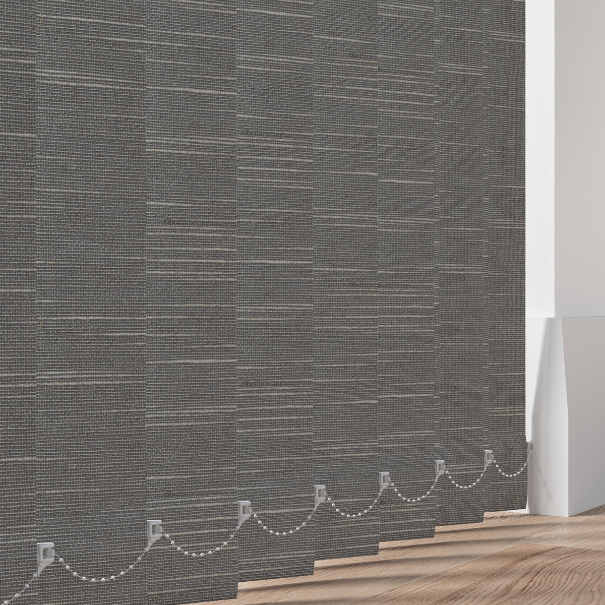 Linenweave Charcoal Vertical Blind