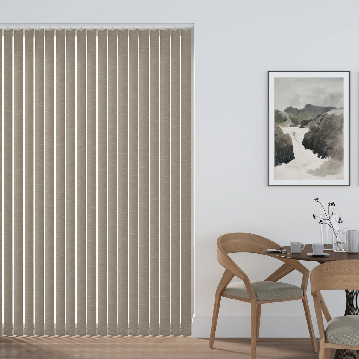 Linenweave Graphite Vertical Blind