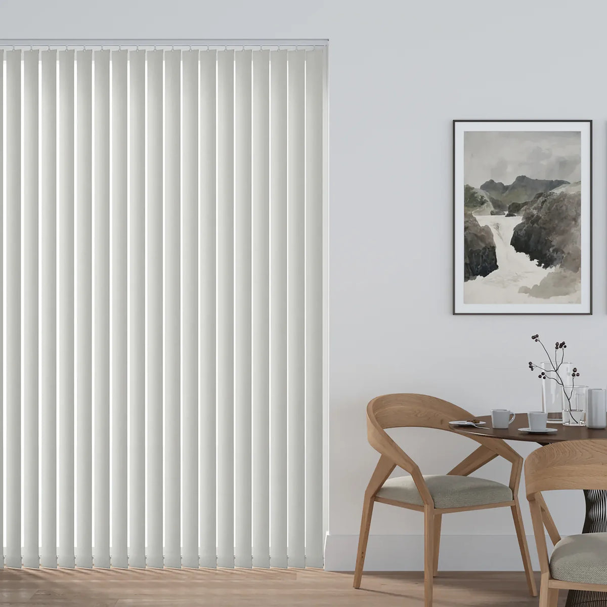 Shantung White Vertical Blind