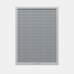 Gray air filter on a white background