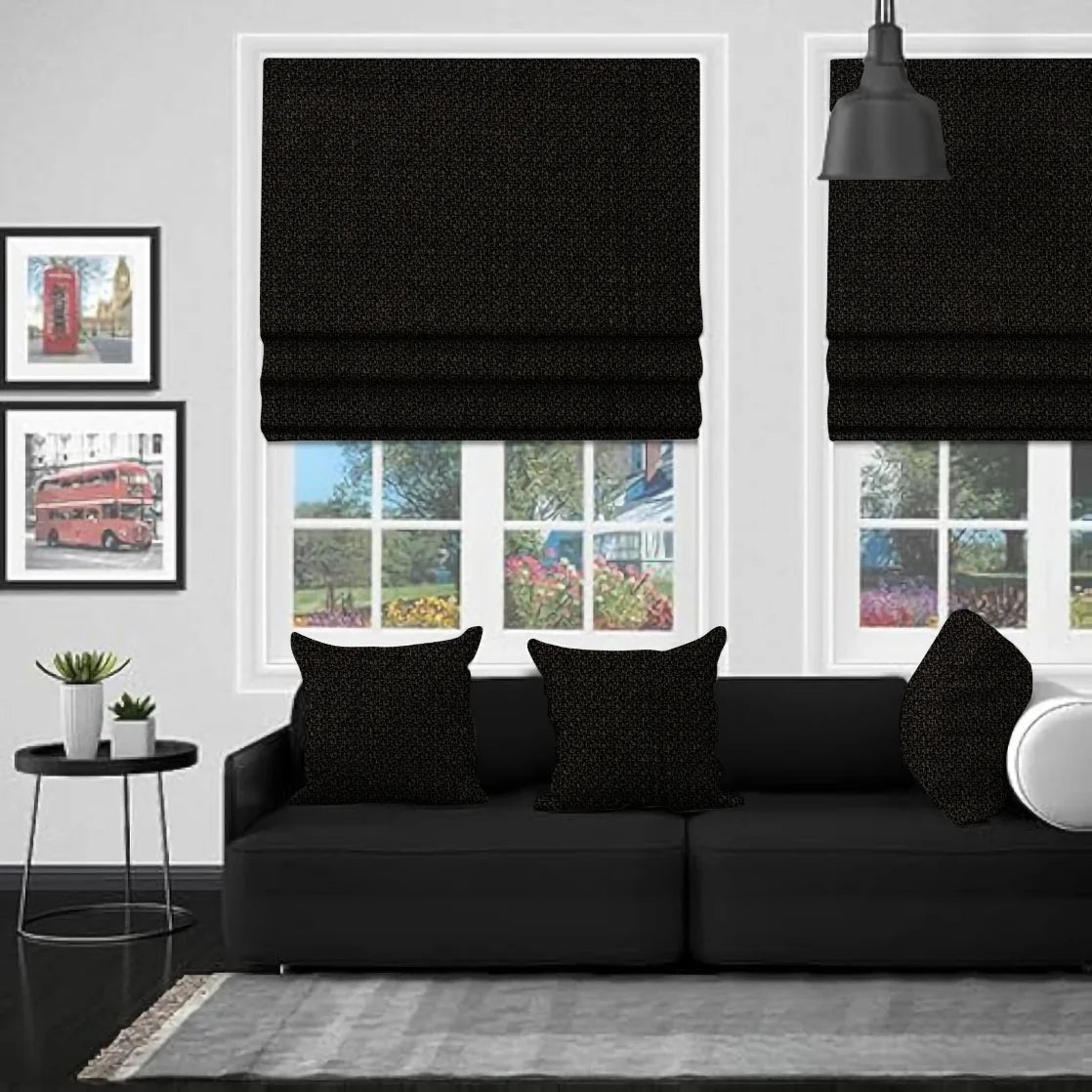 EB Adana Black Roman Blind