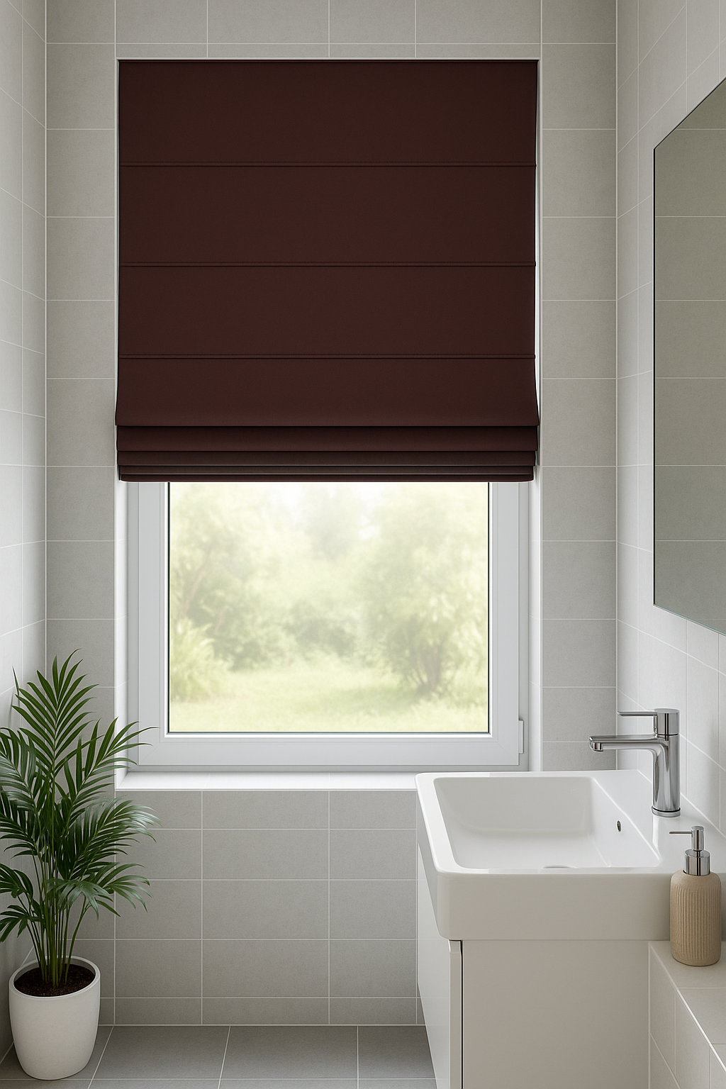 Arena Hampton Maroon Roman Blind