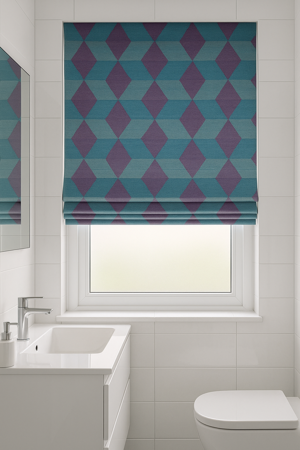 Arena Rubix Sapphire Roman Blind