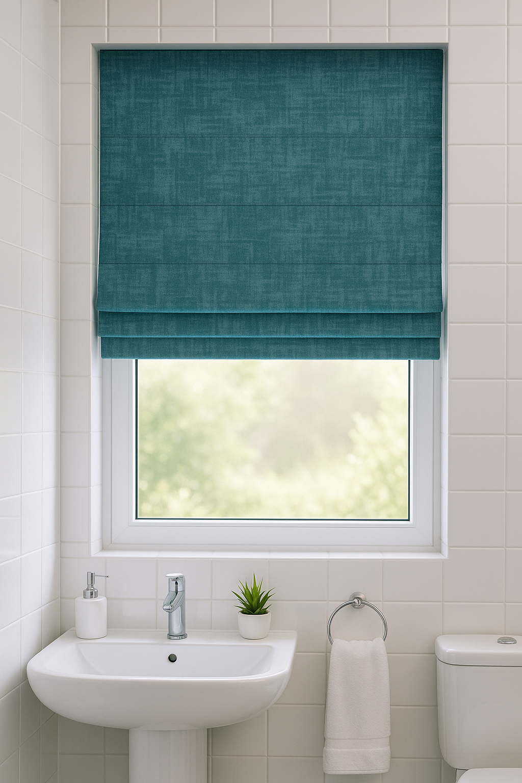 Arena Amora Teal Roman Blind