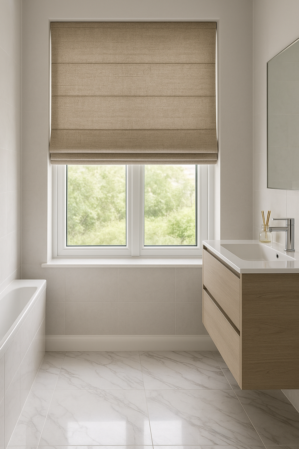 Arena Bastille Chrome Roman Blind