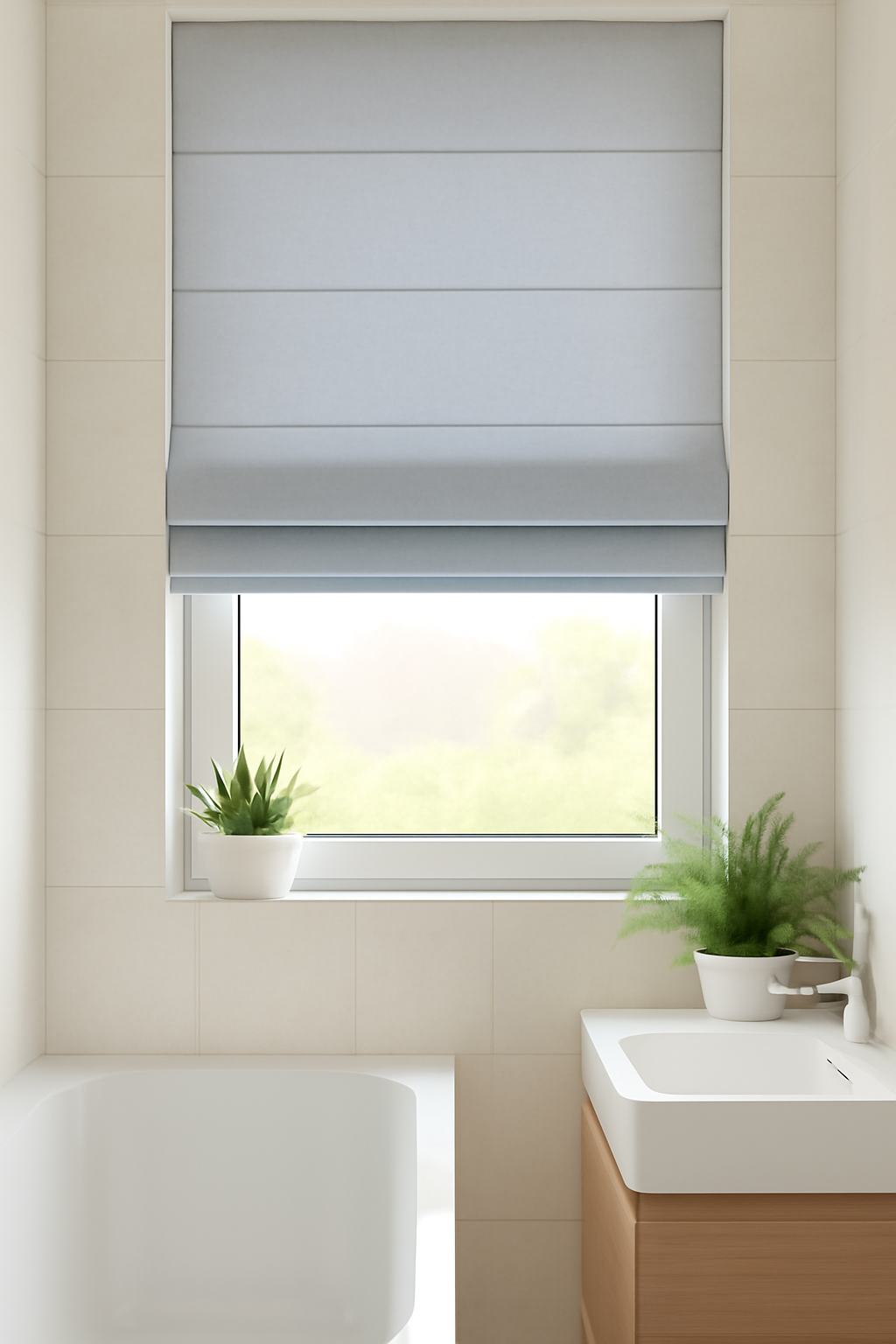 Arena Linaria Greige Roman Blind
