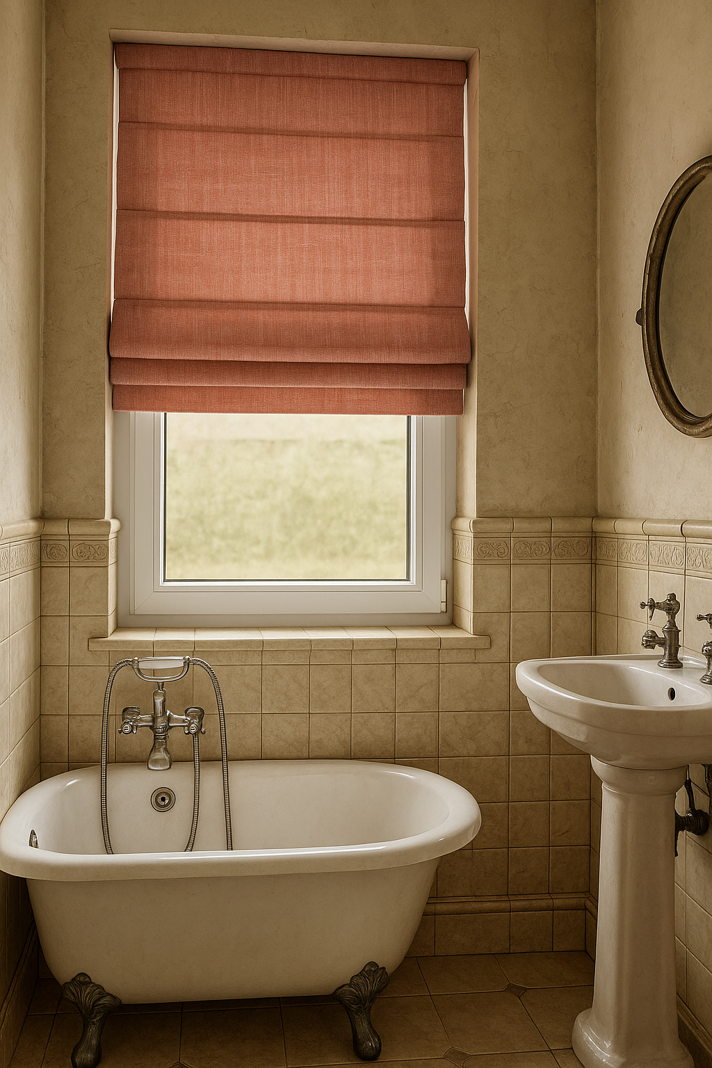 Arena Novara Red Roman Blind