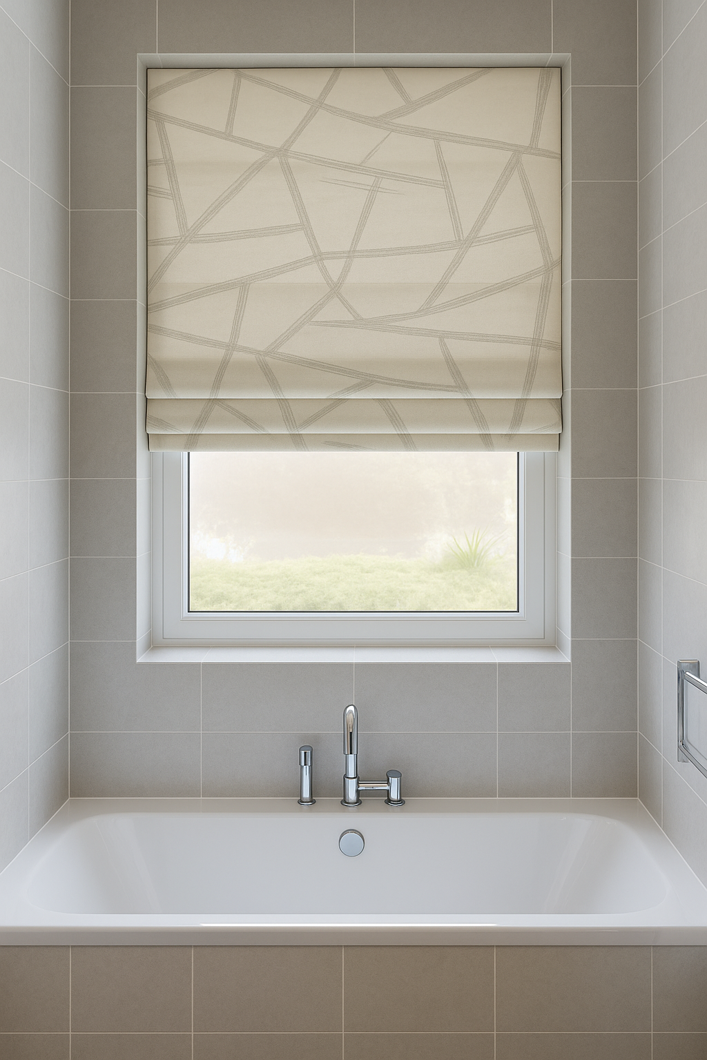Arena Piper Woodsmoke Roman Blind