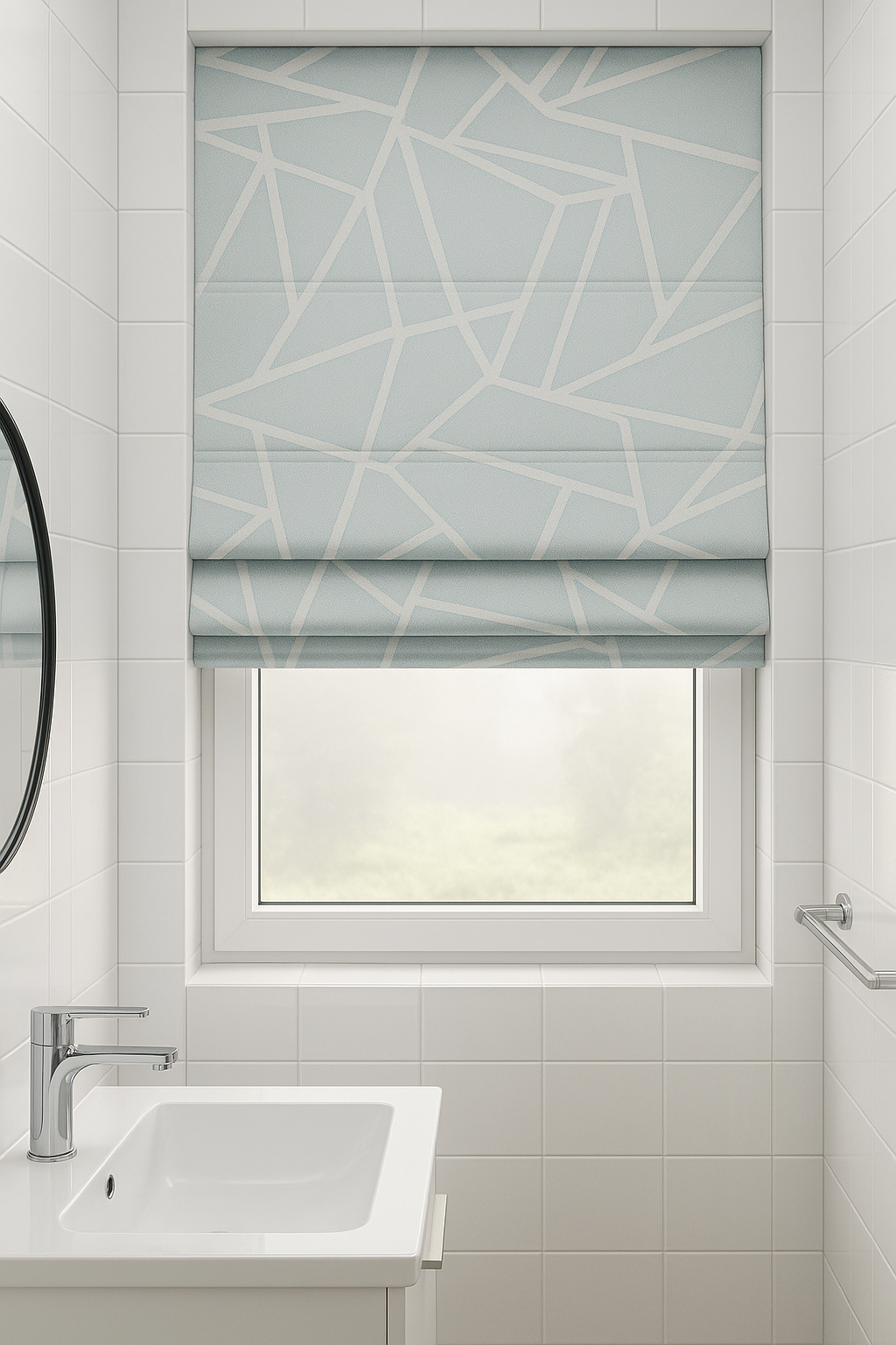 Arena Perspective Silver Roman Blind