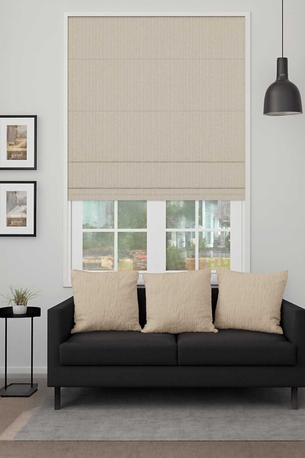 Arena Riva Silver Roman Blind