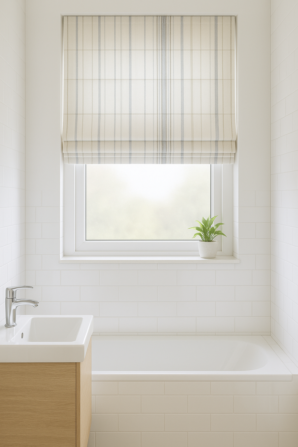 Arena Stamford Silver Roman Blind