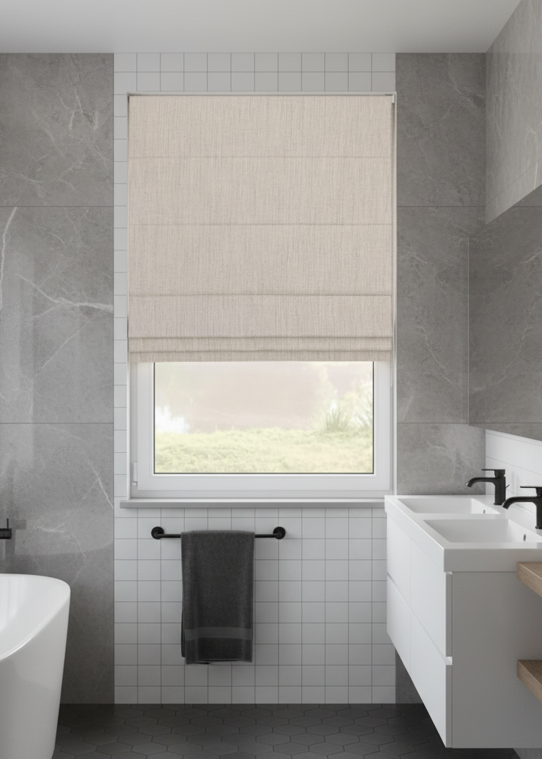 Arena Tate Chalk Pink Roman Blind