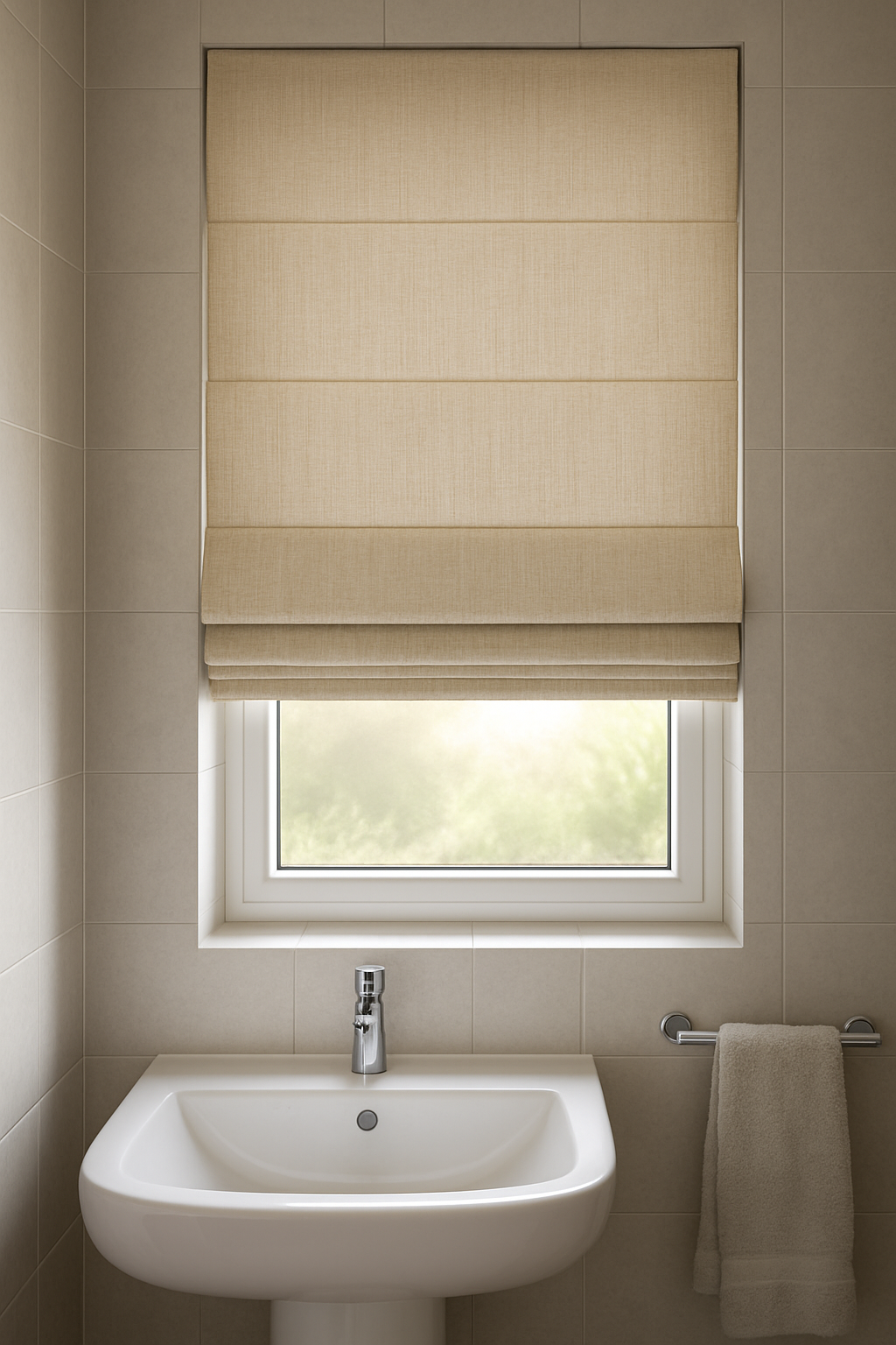 Arena Tate Oat Roman Blind