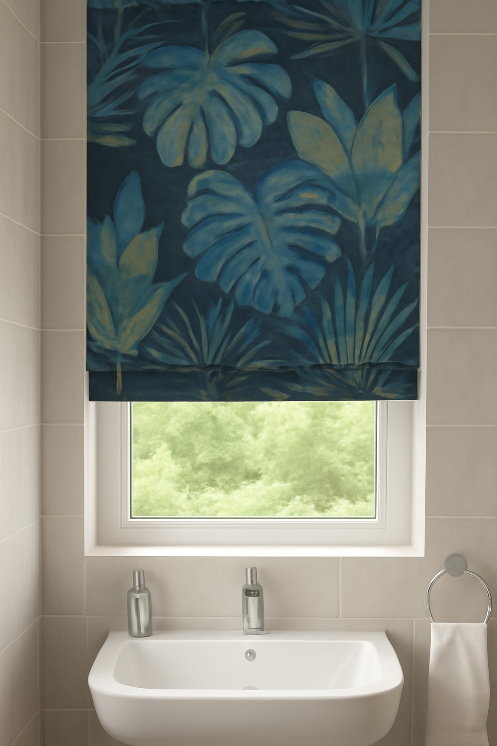 Arena Torazza Teal Roman Blind
