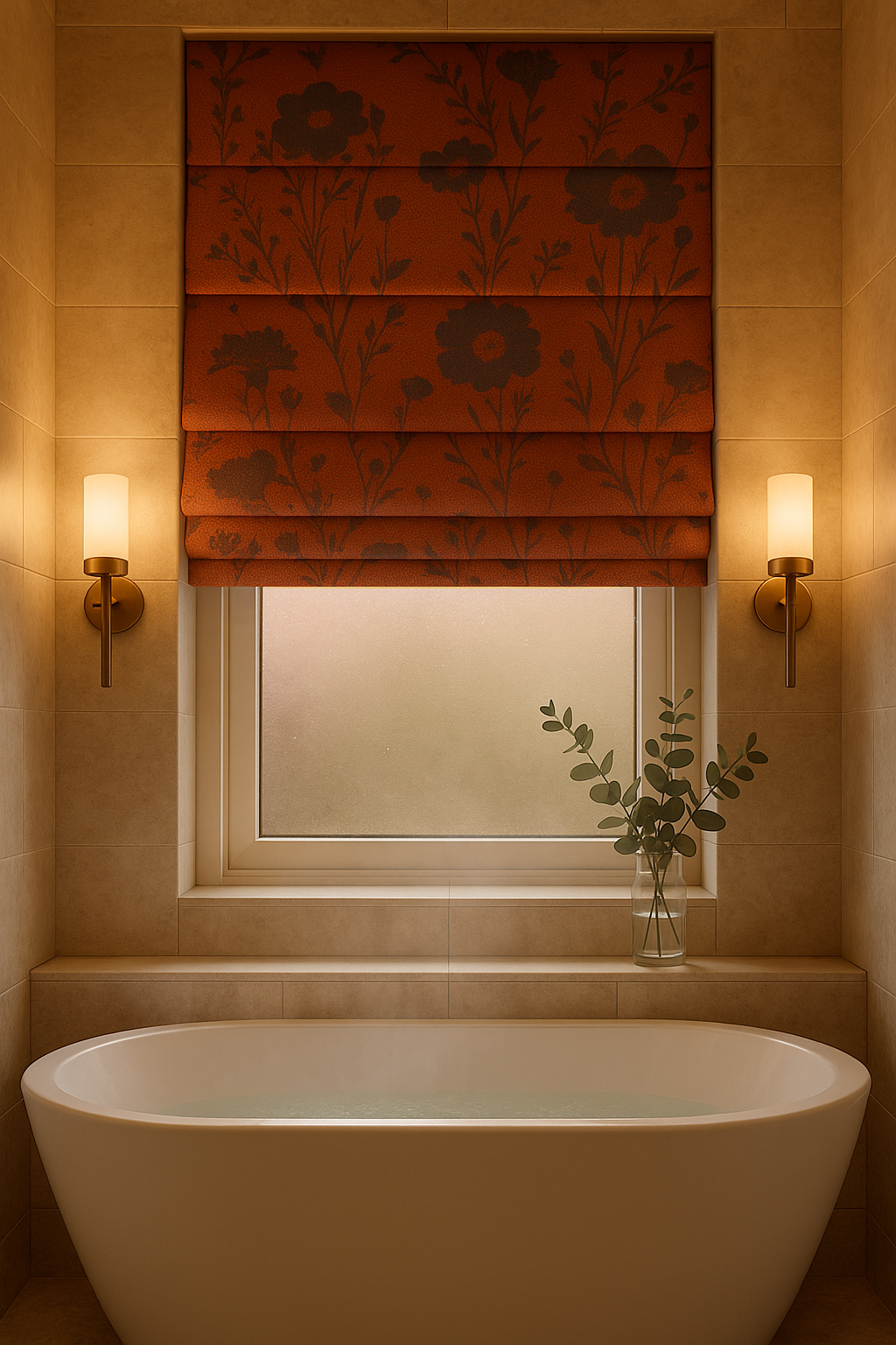 Arena Wren Merlot Roman Blind
