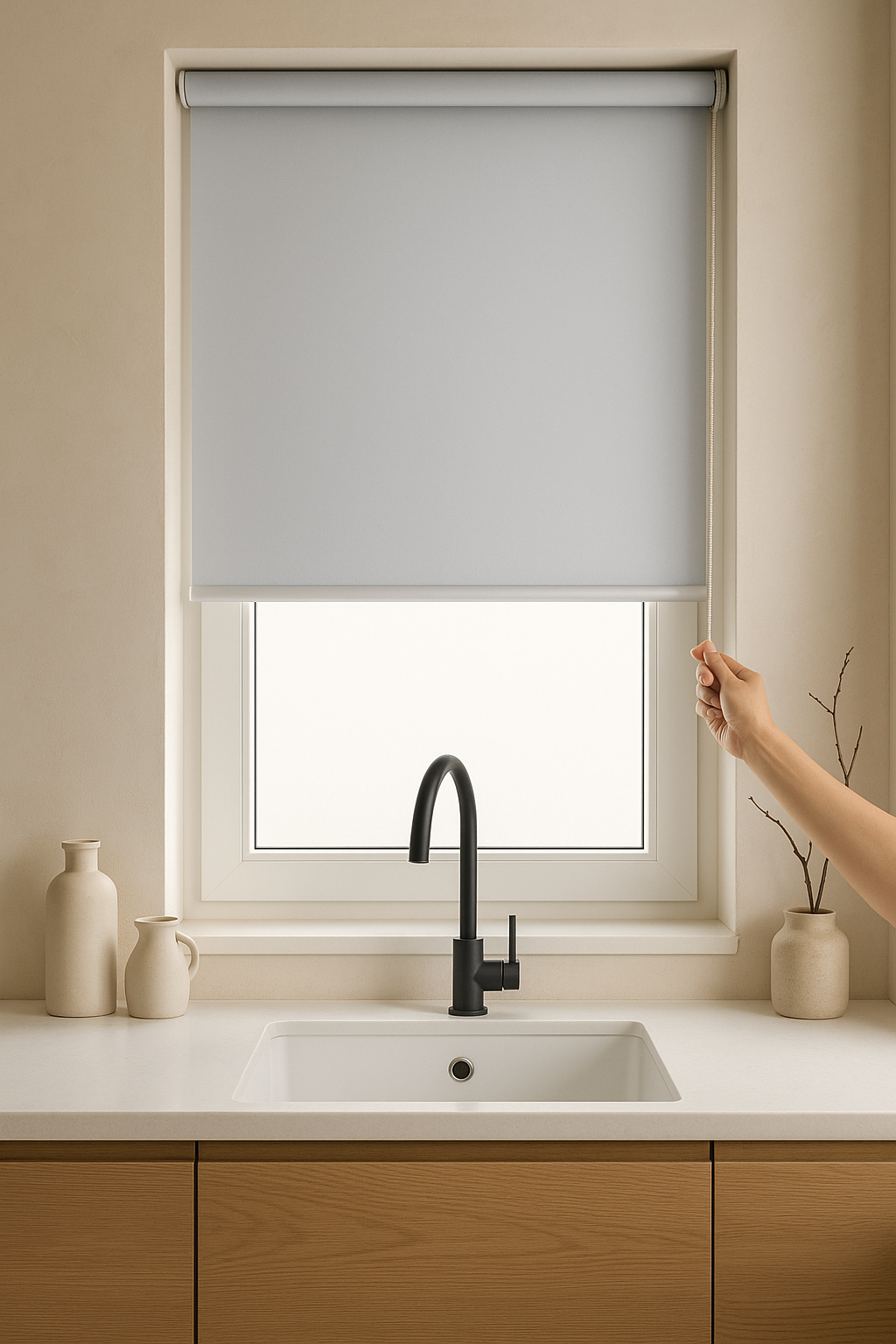 Atlantex Asc Silver Electrical Roller Blind