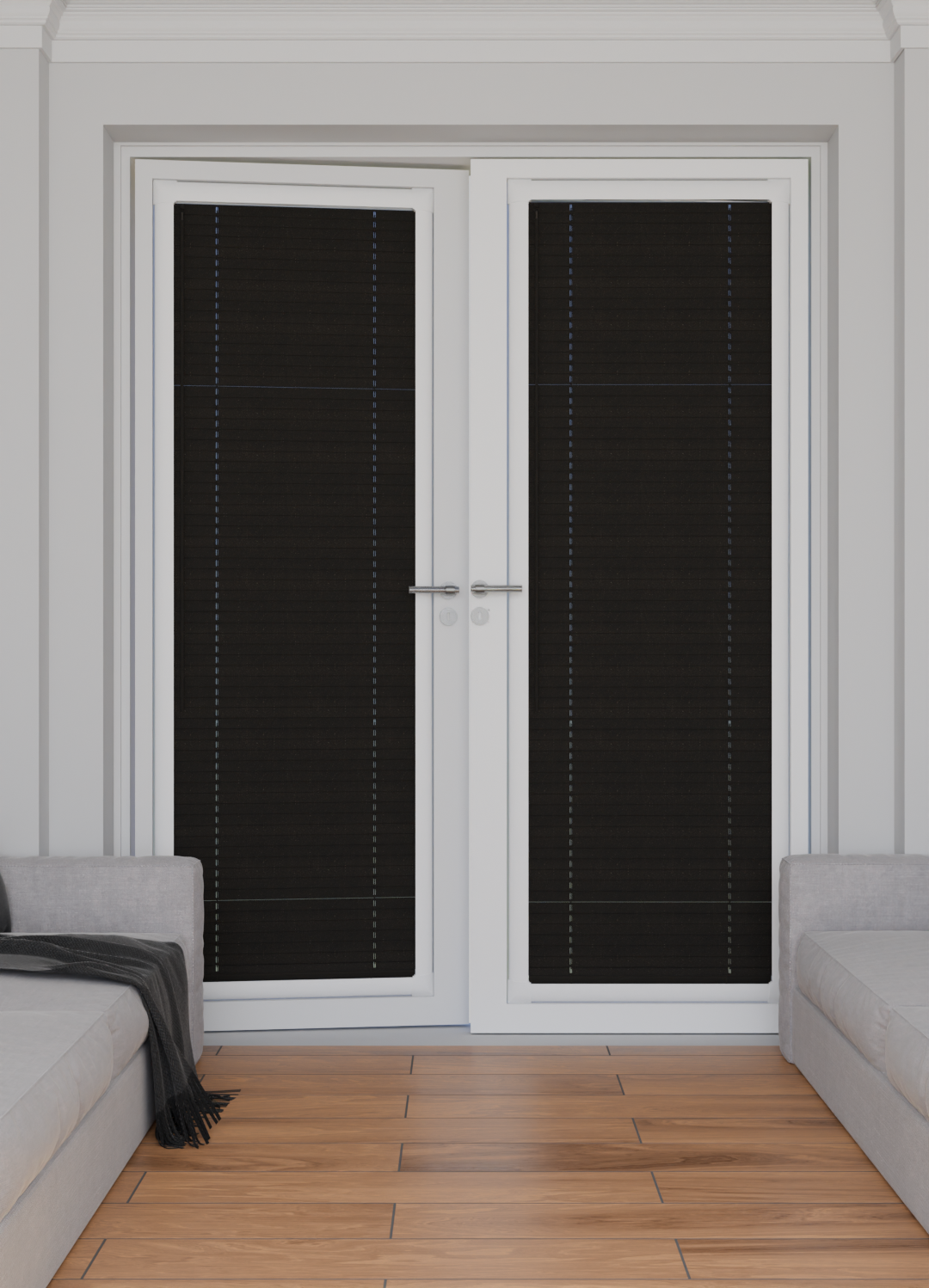 Perfect Fit No Drill Metal Blind - Barely Black - 25mm