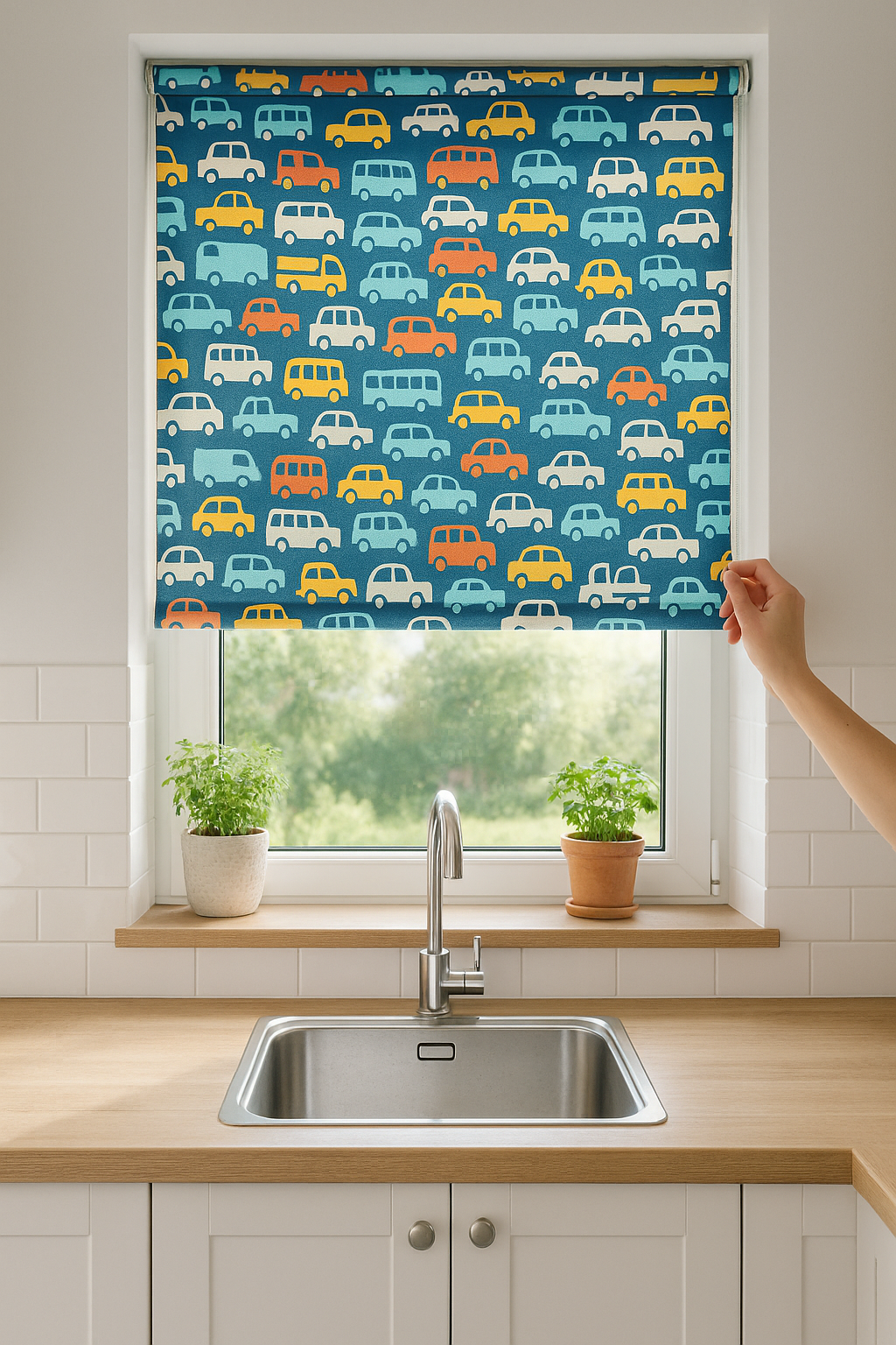 Bizzie Navy Electrical Roller Blind
