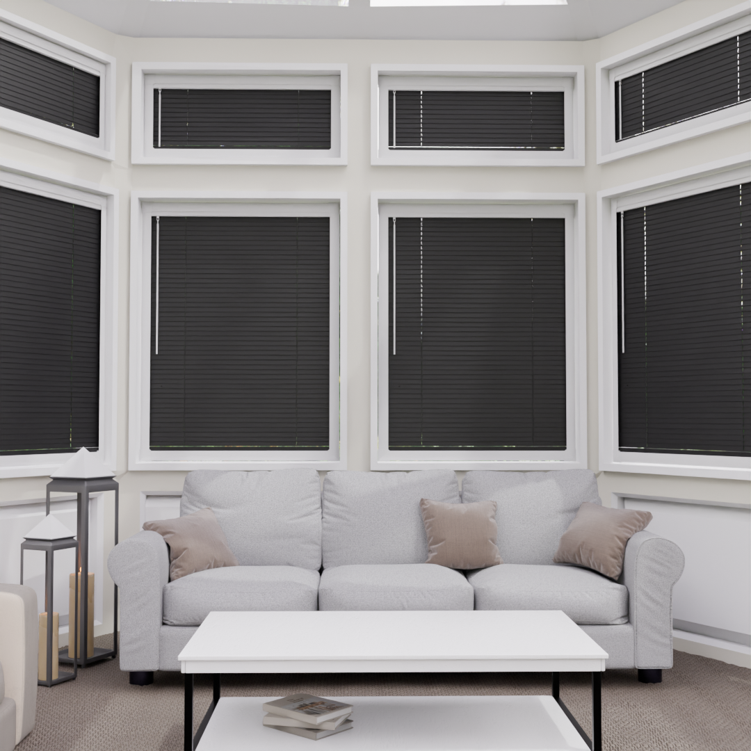 Perfect Fit No Drill Metal Blind - Black Gloss - 25mm