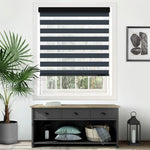 Blackout Pitch Charcoal Grey - Electrical Day and Night Blinds