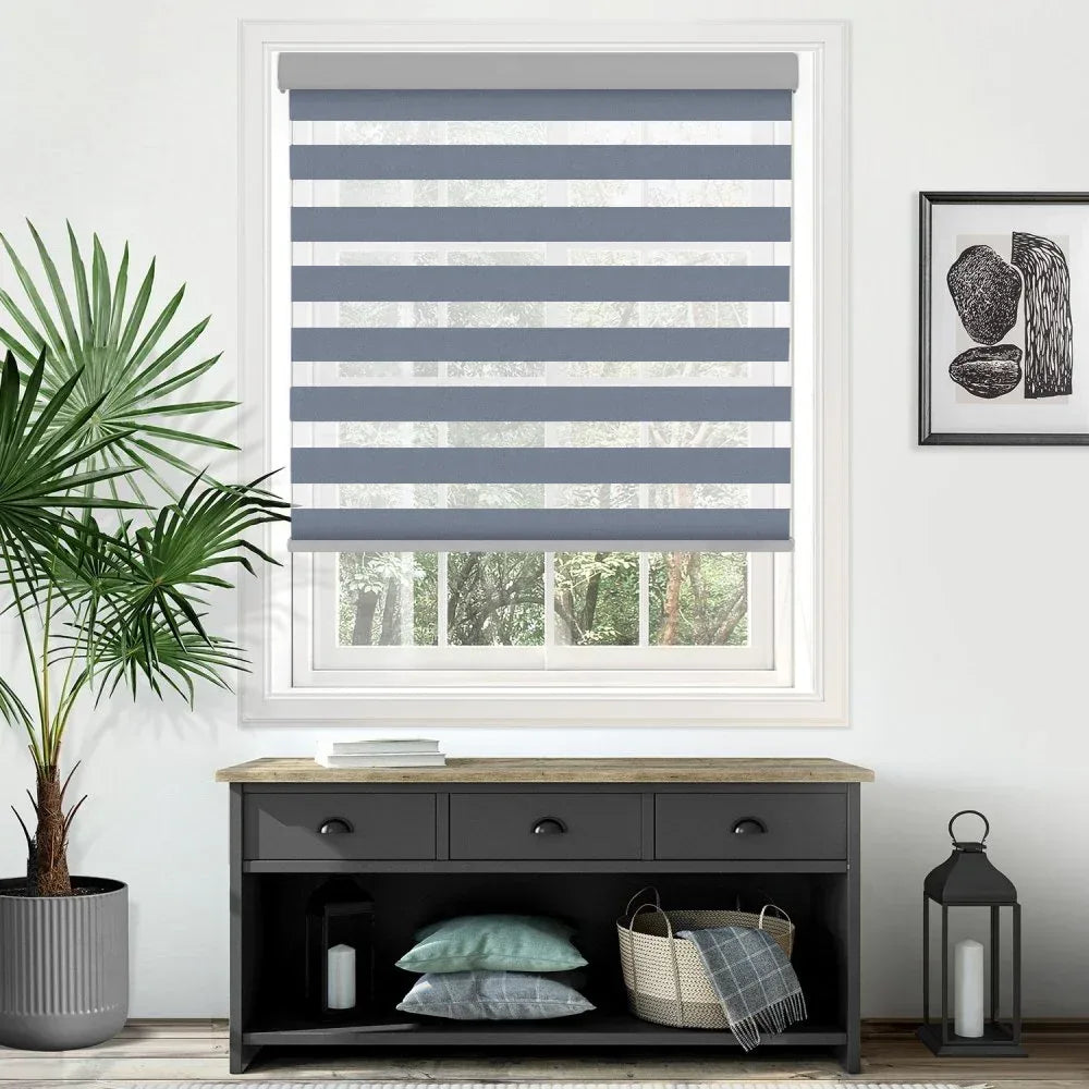 Blackout Pitch Grey - Electrical Day and Night Blinds