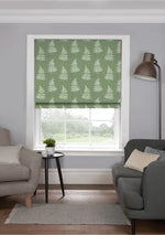 EB Bracken Green Roman Blind